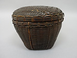 Covered Basket, Fine rattan, Japan
