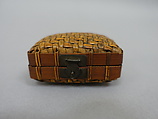 Basket with Hinged Lid, Rattan?, Japan