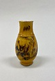 Vase with arhat, Porcelain painted in cobalt blue under yellow glaze (Jingdezhen ware), China