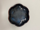 Lobed bowl, Stoneware with mottled blue glaze (Shiwan ware), China