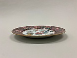 Plate with flowers, Porcelain painted in overglaze polychrome enamels (Jingdezhen ware), China