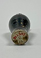 Miniature vase, Porcelain with black glaze and trace of gilt (Jingdezhen ware), China
