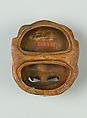 Netsuke of Noh Mask; Demon (?), Wood, Japan