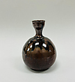 Covered Bottle, Clay covered with glaze splashed around the neck (Takatori ware), Japan