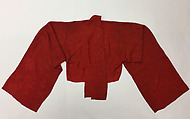 Ensemble, (a–c, e, f) silk, cotton, wool
(d) cotton, wool, clay, Tibet