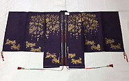 Theatrical costume, (e, f) cotton
(g) paper, Japan