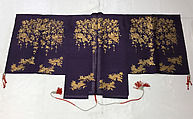 Theatrical costume, (e, f) cotton
(g) paper, Japan