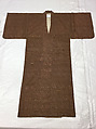 Theatrical costume, (e, f) cotton
(g) paper, Japan