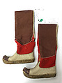 Ensemble, (a) wool
(b, c) cotton, wool, leather
(d) wool, silk
(e) linen, Tibet