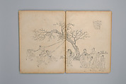 Life of Confucius, Four volums of woodblock printed books; ink on paper, China