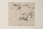 Leaf from the Ten Bamboo Studio Manual of Painting and Calligraphy, Individual leaf from a printed book; ink and color on paper, China