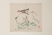 Leaf from the Ten Bamboo Studio Manual of Painting and Calligraphy, Individual leaf from a printed book; ink and color on paper, China