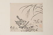 Page from Ten Bamboo Studio Manual of Painting and Calligraphy, Hu Zhengyan , and others Chinese, Individual leaf from a woodblock-printed book; ink and color on paper, China