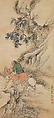 Herb Gatherers in the Mountains, Yosa Buson  Japanese, Hanging scroll; ink and color on satin, Japan