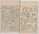Random Sketches by Hokusai, Volumes 1 to 11, Katsushika Hokusai 葛飾北斎 (Japanese, Tokyo (Edo) 1760–1849 Tokyo (Edo)), Eleven volumes of woodblock printed books; ink and color on paper, Japan