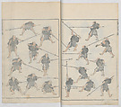 Random Sketches by Hokusai, Volumes 1 to 11, Katsushika Hokusai 葛飾北斎 (Japanese, Tokyo (Edo) 1760–1849 Tokyo (Edo)), Eleven volumes of woodblock printed books; ink and color on paper, Japan