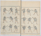 Random Sketches by Hokusai, Volumes 1 to 11, Katsushika Hokusai 葛飾北斎 (Japanese, Tokyo (Edo) 1760–1849 Tokyo (Edo)), Eleven volumes of woodblock printed books; ink and color on paper, Japan
