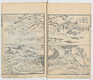 Random Sketches by Hokusai, Volumes 1 to 11, Katsushika Hokusai 葛飾北斎 (Japanese, Tokyo (Edo) 1760–1849 Tokyo (Edo)), Eleven volumes of woodblock printed books; ink and color on paper, Japan