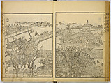 Illustrations of Famous Places in China, Gyokuzan (1737–1812), Six volumes of Woodblock printed books; ink on paper, Japan