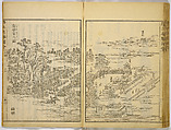 Illustrations of Famous Places in China, Gyokuzan (1737–1812), Six volumes of Woodblock printed books; ink on paper, Japan