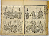 Illustrations of Famous Places in China, Gyokuzan (1737–1812), Six volumes of Woodblock printed books; ink on paper, Japan