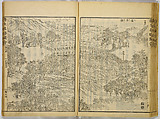 Illustrations of Famous Places in China, Gyokuzan (1737–1812), Six volumes of Woodblock printed books; ink on paper, Japan