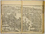 Illustrations of Famous Places in China, Gyokuzan (1737–1812), Six volumes of Woodblock printed books; ink on paper, Japan