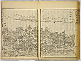 Illustrations of Famous Places in China, Gyokuzan (1737–1812), Six volumes of Woodblock printed books; ink on paper, Japan