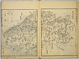 Illustrations of Famous Places in China, Gyokuzan (1737–1812), Six volumes of Woodblock printed books; ink on paper, Japan
