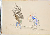 Album of Ichiryusai Hiroshige's Sketches, Utagawa Hiroshige (Japanese, Tokyo (Edo) 1797–1858 Tokyo (Edo)), Ten double-page original sketches in water color, Japan