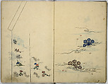 Hinagata cho (Model Book), Unidentified artist, Watercolor and ink on paper, Japan