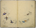 Hinagata cho (Model Book), Unidentified artist, Watercolor and ink on paper, Japan