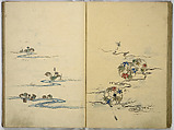 Hinagata cho (Model Book), Unidentified artist, Watercolor and ink on paper, Japan
