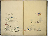Hinagata cho (Model Book), Unidentified artist, Watercolor and ink on paper, Japan