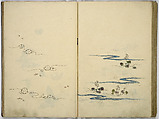 Hinagata cho (Model Book), Unidentified artist, Watercolor and ink on paper, Japan