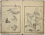 Random Sketches by Hokusai, Katsushika Hokusai (Japanese, Tokyo (Edo) 1760–1849 Tokyo (Edo)), Eight volumes of woodblock printed books; ink and color on paper, Japan