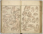 Random Sketches by Hokusai, Katsushika Hokusai (Japanese, Tokyo (Edo) 1760–1849 Tokyo (Edo)), Eight volumes of woodblock printed books; ink and color on paper, Japan