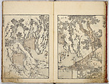 Random Sketches by Hokusai, Katsushika Hokusai (Japanese, Tokyo (Edo) 1760–1849 Tokyo (Edo)), Eight volumes of woodblock printed books; ink and color on paper, Japan
