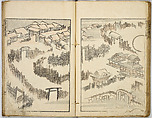 Random Sketches by Hokusai, Katsushika Hokusai (Japanese, Tokyo (Edo) 1760–1849 Tokyo (Edo)), Eight volumes of woodblock printed books; ink and color on paper, Japan