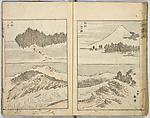 Random Sketches by Hokusai, Katsushika Hokusai (Japanese, Tokyo (Edo) 1760–1849 Tokyo (Edo)), Eight volumes of woodblock printed books; ink and color on paper, Japan