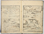 Random Sketches by Hokusai, Katsushika Hokusai (Japanese, Tokyo (Edo) 1760–1849 Tokyo (Edo)), Eight volumes of woodblock printed books; ink and color on paper, Japan