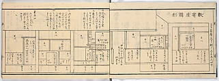 New Illustrated Manual of Sukiya Architecture, 3 (Shinpan/Sukiya hinagata, san), Ink on paper, Japan