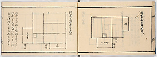 New Illustrated Manual of Sukiya Architecture, 3 (Shinpan/Sukiya hinagata, san), Ink on paper, Japan
