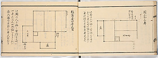 New Illustrated Manual of Sukiya Architecture, 3 (Shinpan/Sukiya hinagata, san), Ink on paper, Japan
