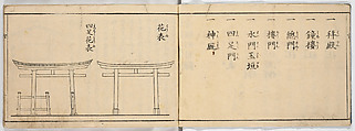 New Illustrated Manual of Shrine Architecture (Shinpan/Miya hinagata), Ink on paper, Japan