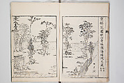 Illustrated Book of Floral Arrangements in the Mishō Style, Mishōsai Kōho (Japanese, 1791–1861), Monochrome woodblock printed book, Japan