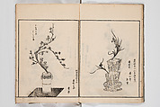 Illustrated Book of Floral Arrangements in the Mishō Style, Mishōsai Kōho (Japanese, 1791–1861), Monochrome woodblock printed book, Japan