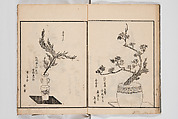 Illustrated Book of Floral Arrangements in the Mishō Style, Mishōsai Kōho (Japanese, 1791–1861), Monochrome woodblock printed book, Japan