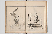Illustrated Book of Floral Arrangements in the Mishō Style, Mishōsai Kōho (Japanese, 1791–1861), Monochrome woodblock printed book, Japan