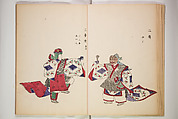 Illustrations on Bugaku (Bugakuzu) 舞楽図 （ぶがくず）, Takashima Chiharu 高島千春 (Japanese, 1777–1859), Ink on paper, Japan